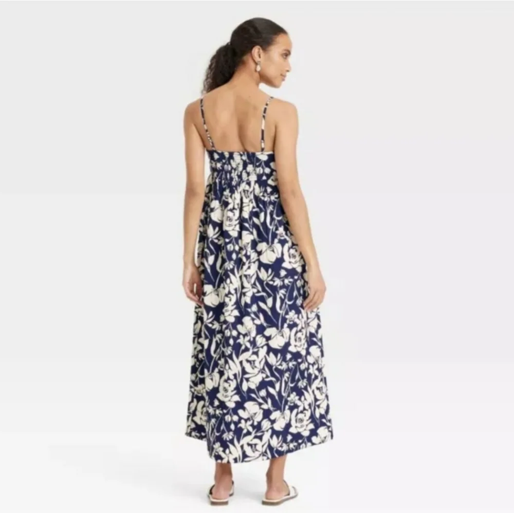 A New Day Dress Blue and White Sundress Maxi Size XS - Picture 2 of 6